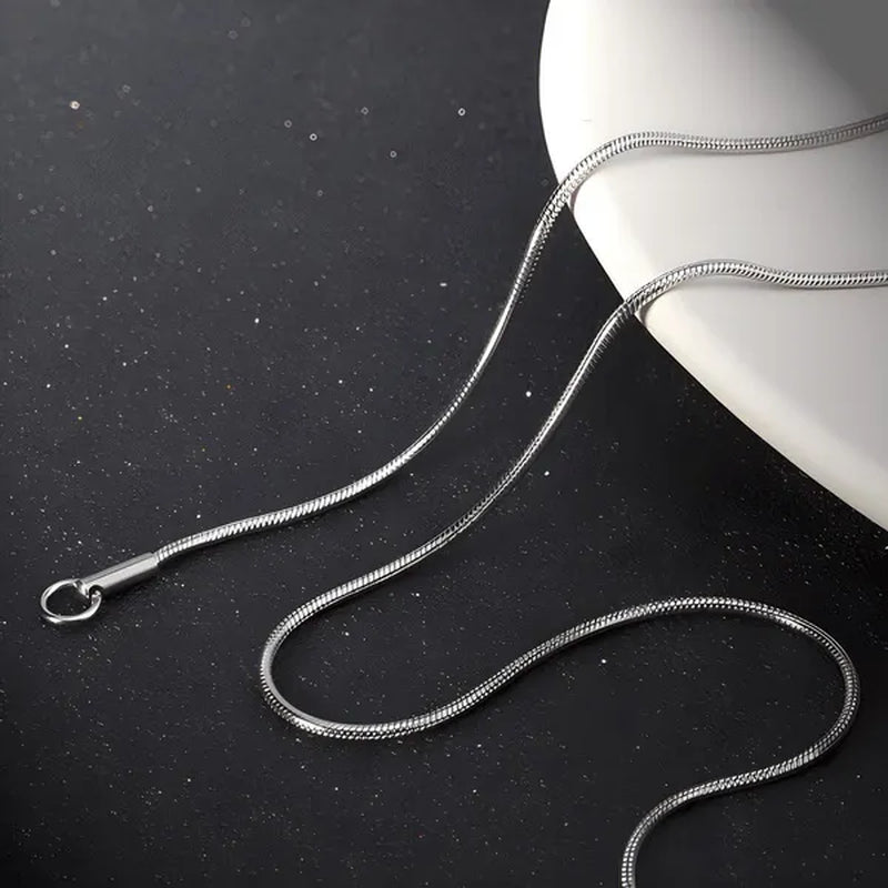 Men & Women'S 925 Sterling Silver Snake Chain Necklace 1Mm 16-30Inch - WORLD TIME VISITS