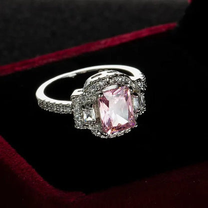 925 ring rings for women New Model Fashion Jewelry Zircon Square Rings Wedding Jewelry Engagement Diamond Rings