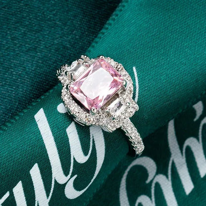 925 ring rings for women New Model Fashion Jewelry Zircon Square Rings Wedding Jewelry Engagement Diamond Rings