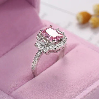 925 ring rings for women New Model Fashion Jewelry Zircon Square Rings Wedding Jewelry Engagement Diamond Rings