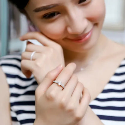 925 Silver Rose Gold Round Cut CZ Wedding Band Engagement Rings Set Women Size 4 5 6 7 8 9 10 11 12 - WORLD TIME VISITS