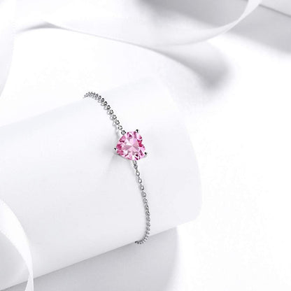 925 Sterling Silver 12 Birthstone Hearts Jewelry Women Crystal Wedding/Engagement/Bridal Heart Necklace/Earring/Ring/Bracelet Sets Jewellery