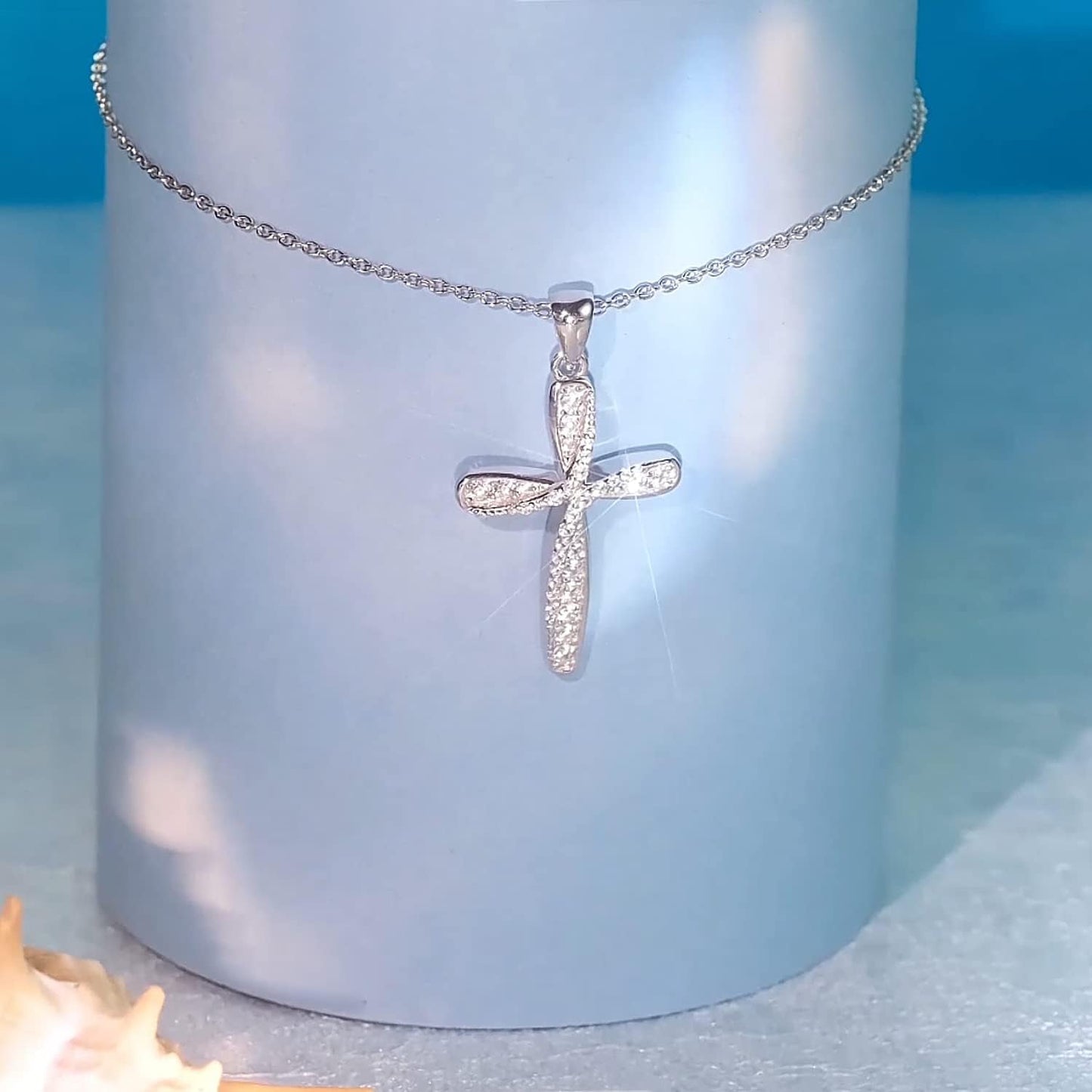 925 Sterling Silver Cross Necklace for Women Mothers Day Gifts Silver Cross Necklaces Womens Jewelry Gifts for Women Mom Her - WORLD TIME VISITS