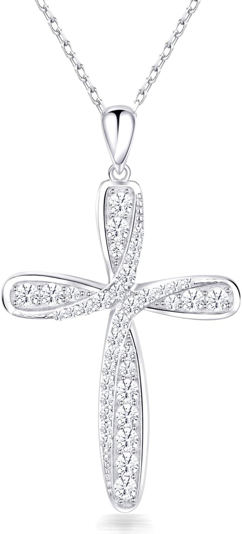 925 Sterling Silver Cross Necklace for Women Mothers Day Gifts Silver Cross Necklaces Womens Jewelry Gifts for Women Mom Her - WORLD TIME VISITS