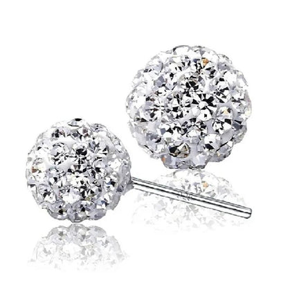 925 Sterling Silver Earrings Super Flash Diamond Earrings Full Diamond Earrings Shambala Ball Pendientes