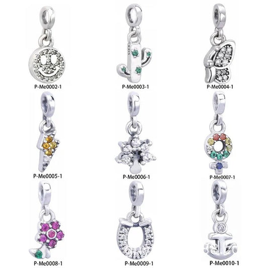925 Sterling Silver Me Collection Dangle Charm for Me Link Bracelet - WORLD TIME VISITS