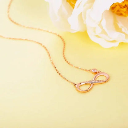 925 Sterling Silver Necklace –“Forever Love” Infinity Heart Love Pendant White Gold Plated Diamond Women Necklace Gift for for Women Girls Valentine'S Day Mother'S Day