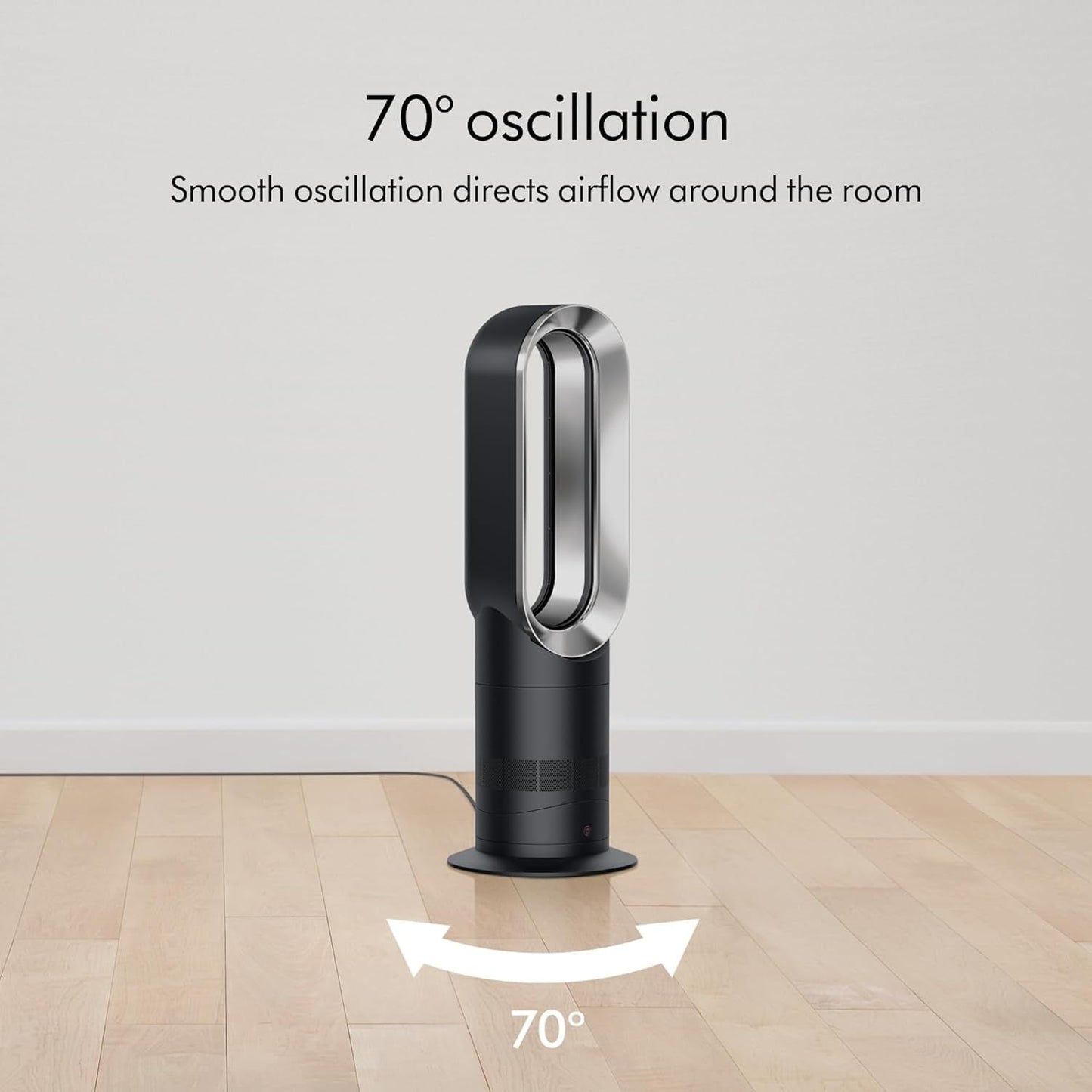 Hot+Cool Fan Heater AM09 Black/Nickel, Large