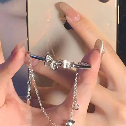 Double Butterfly Chain Bracelet Fairy All-Match Jewelry Sweet Gift