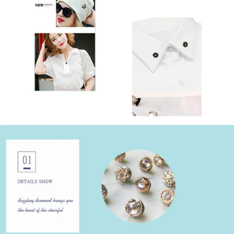 100/30/10Pcs Cute Practical Anti-Glare Brooch Dress Neckline Pearl Pin Clothes Fixed Brooch Women Girl Fashion Jewelry Accessories