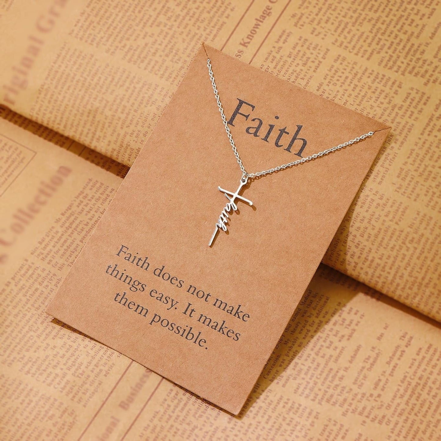 Faith Cross Pendant Necklace for Women Religious Christian Jewelry Mother'S Day Gifts for Women