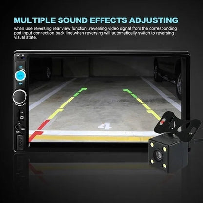 New 7" HD Bluetooth Touch Screen Double DIN Car Stereo Radio MP5 Player HD FM/USB/AUX RC SD with Backup Camera(Optional)