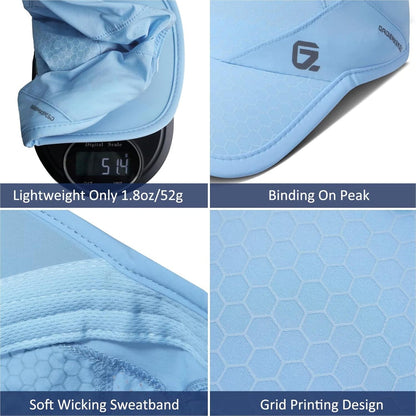Stretch Running Hat with Soft Brim, Quick Dry, Unstructured, Unisex-Adult