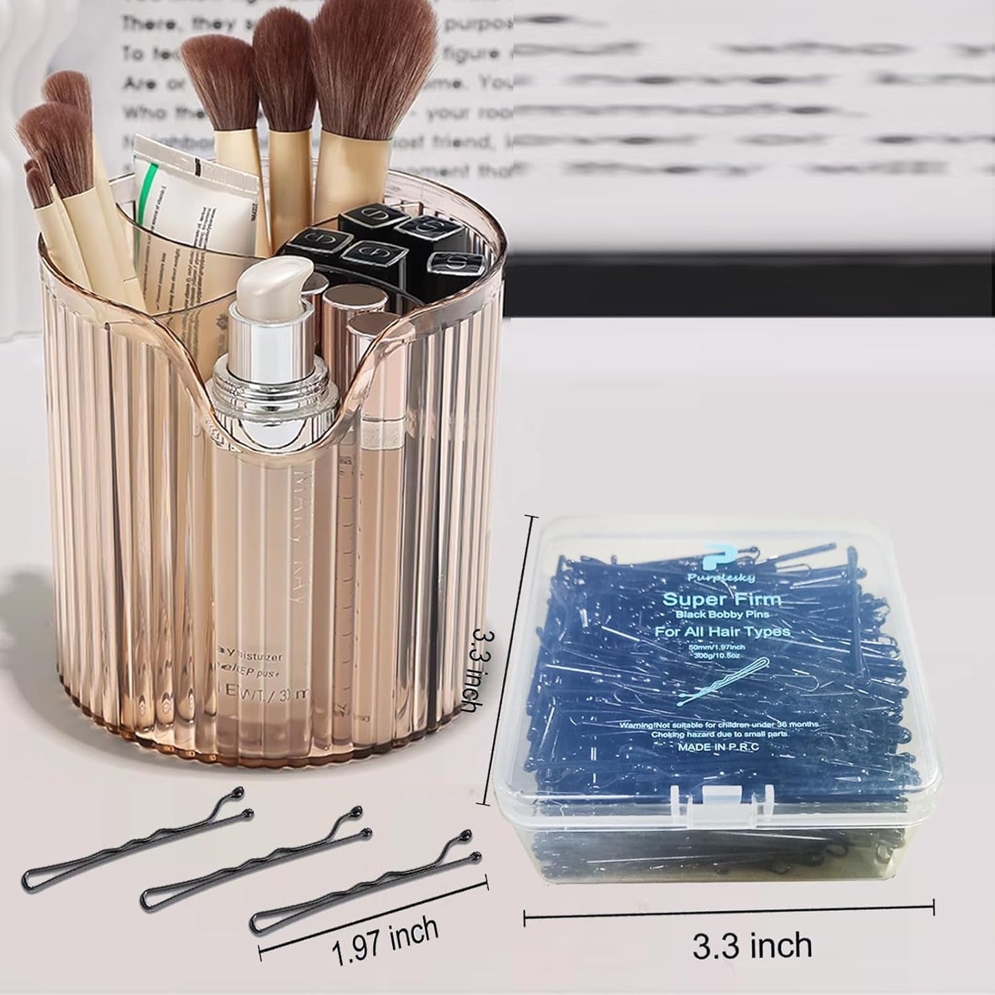 Bobby Pins, 400PCS Hair Black Bobby Pins for Women, 2025 Women Hair Pins, Bun Pins for Thick Hair Thin Hair and All Hair Types, Hair Pins with Case, 1.97 Inch