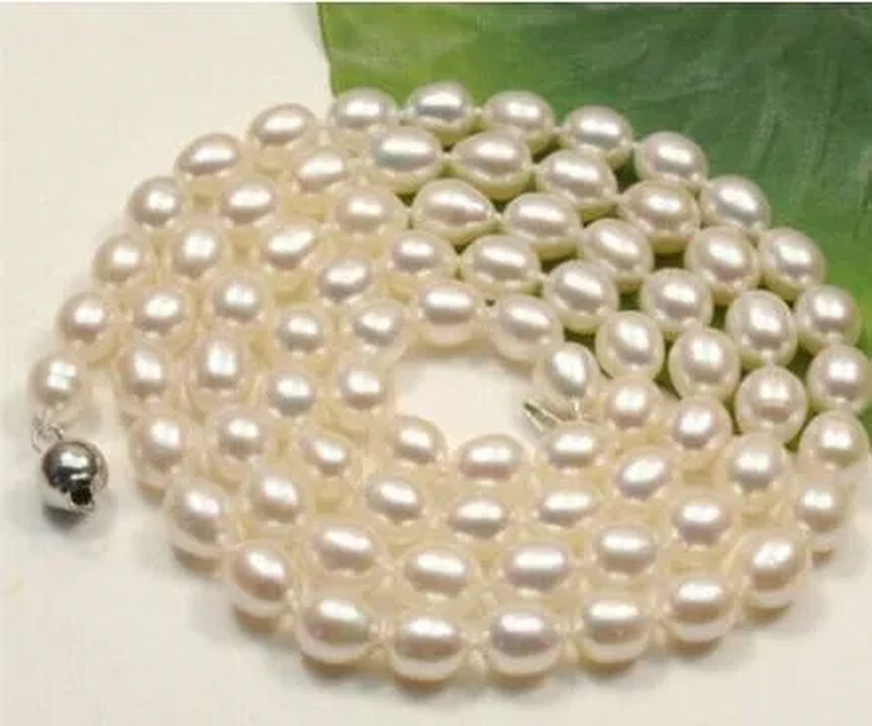 Natural White South Sea Pearl Necklace 49" - WORLD TIME VISITS