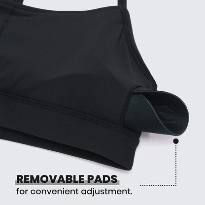 Butterluxe Womens Y Back Sports Bra - Padded Racerback Low Impact Spaghetti Thin Strap Workout Yoga Top