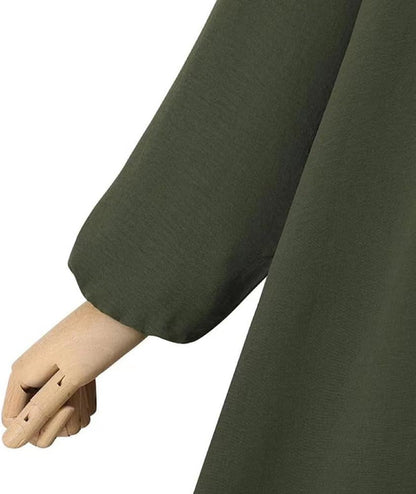Abay for Women Shiny Self Tie Modest Muslim Dress Ramadan Eid Prayer Clothes Dubai Islamic Jalabiya Arabian Jilbab