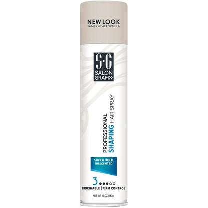 Shaping Hair Spray Super Hold Unscented 10 Oz (Value Pack of 2), Packaging May Vary