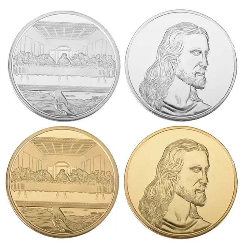 Gold Silver Jesus the Last Supper Commemorative Challenge Coin Promotional Event Commemorative Coin Gift Collection - WORLD TIME VISITS