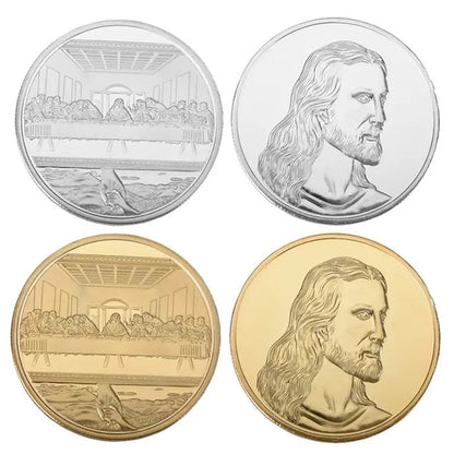 Gold Silver Jesus the Last Supper Commemorative Challenge Coin Promotional Event Commemorative Coin Gift Collection - WORLD TIME VISITS