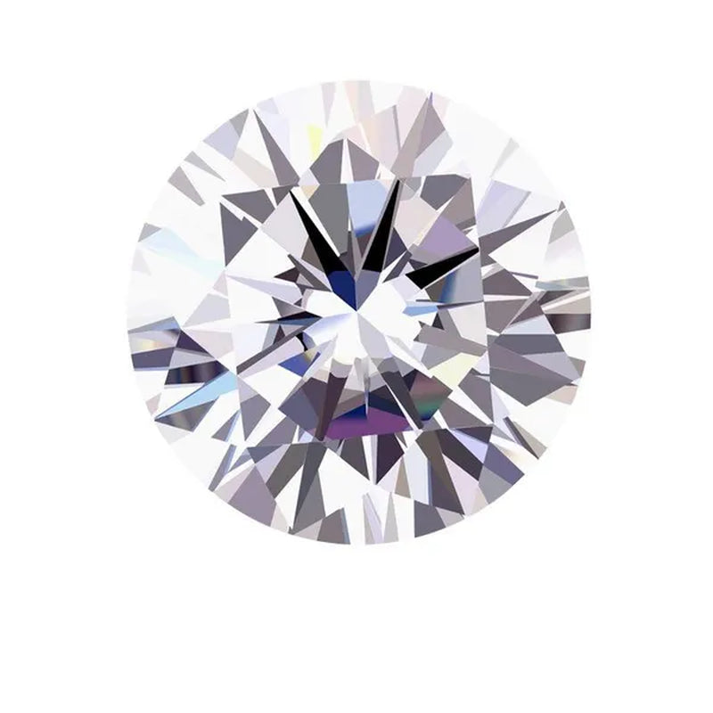 Luxury Moissanite D Color Round Shape VVS1 Excellent Clarity Natual Moissanite With GRA Certificate Report and Card (0.5Carat /1.0 Carat /2.0 Carat /3.0 Carat /4.0 Carat /5.0 Carat)