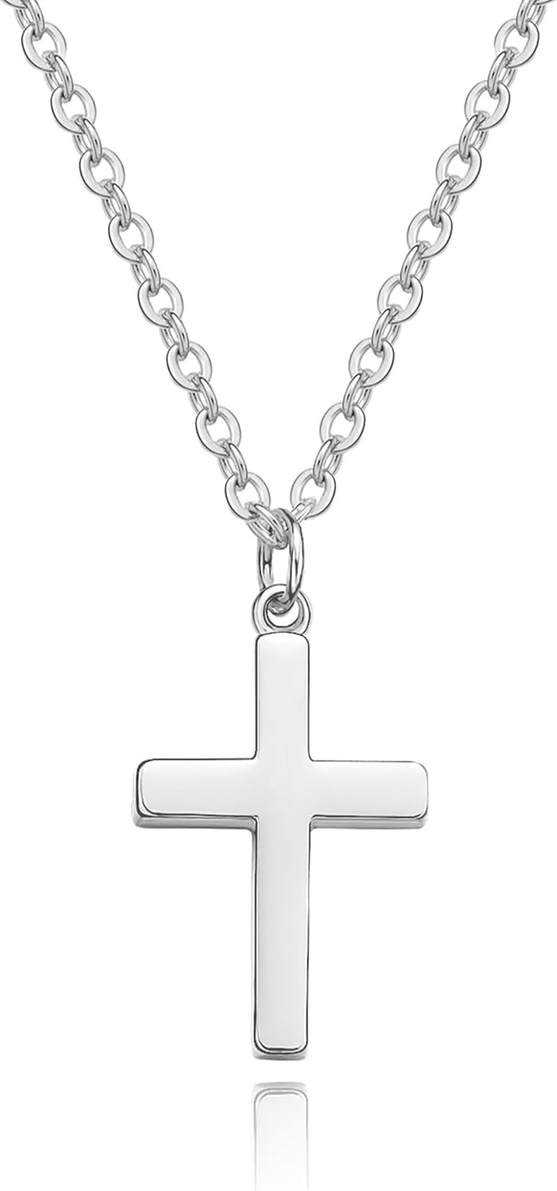 Cross Necklace for Women - Dainty 925 Sterling Silver/Gold Plated Layered Cross Pendant Simple Small Necklaces for Women Trendy Jewelry Gifts