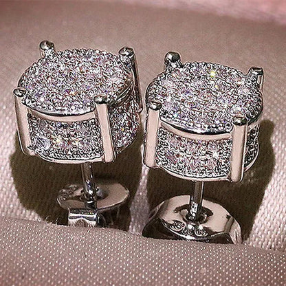 Luxury Fashion Creative Round Zircon Earrings Vintage Crystal Zircon Earrings Women's Earrings Jewelry Wedding Earrings Engagement Wedding Jewelry Birthday Party Anniversary Gift Earrings