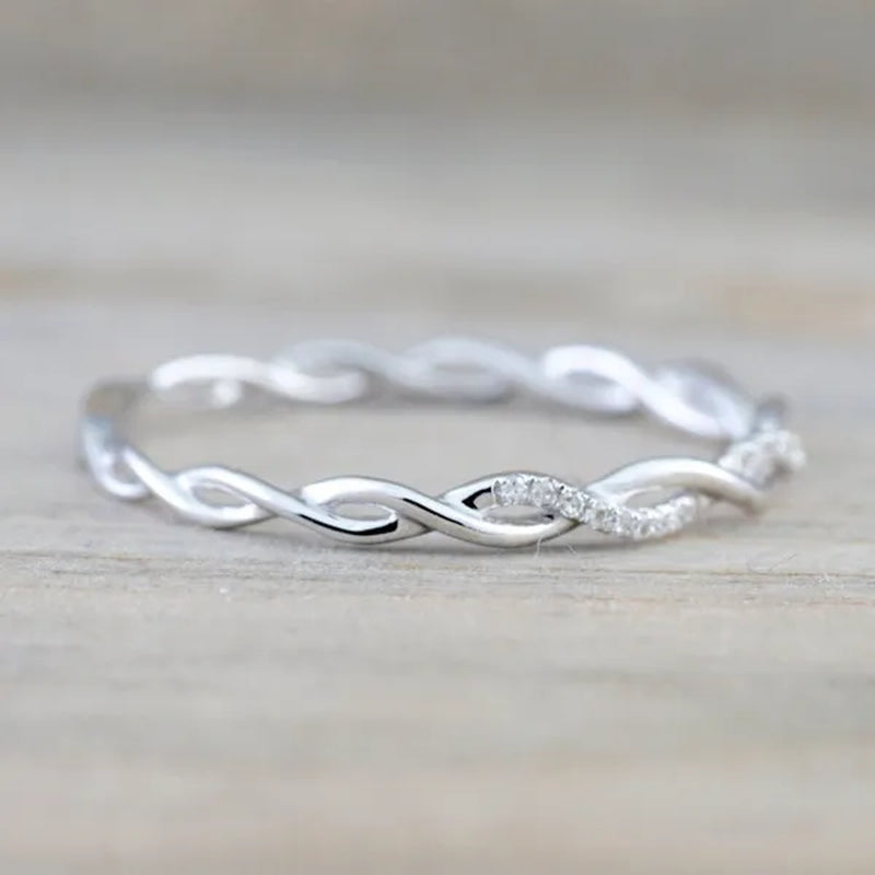 Twisted Shape,Diamond Wedding Band ,FULL Eternity Ring,engagement Ring,stacking Matching Band,anniversary Ring,curved Design