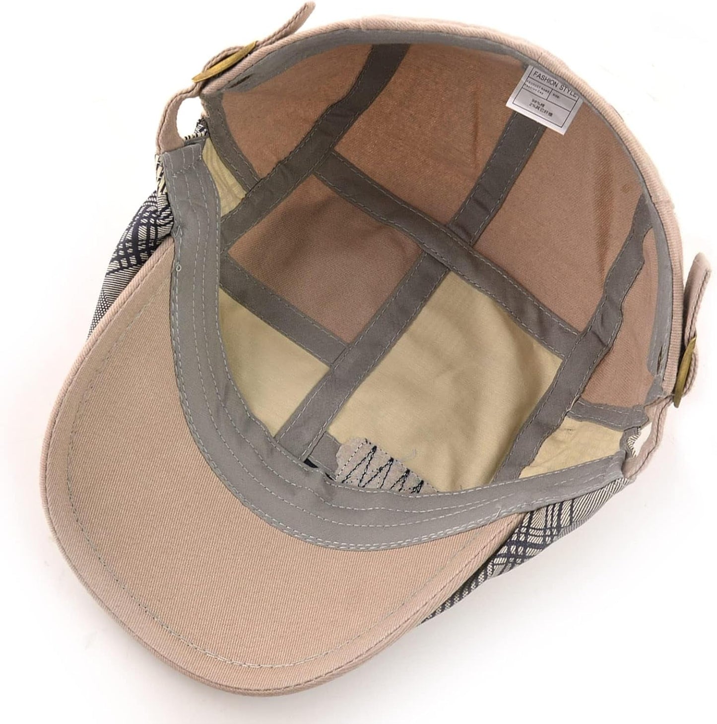 Men'S Beret Hat Cotton Buckle Adjustable Newsboy Hats Cabbie Gatsby Cap