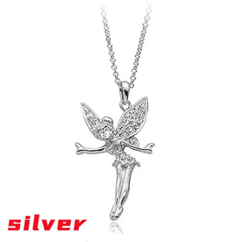 Exquisite Fashion Lovely Dancing Little Angel Pendant Necklace Women'S Zircon Exquisite Necklace Cartoon Jewelry Accessories Birthday Party Anniversary Gift