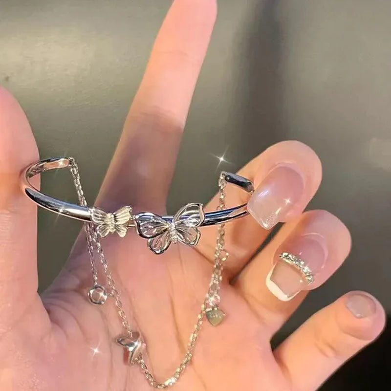 Double Butterfly Chain Bracelet Fairy All-Match Jewelry Sweet Gift
