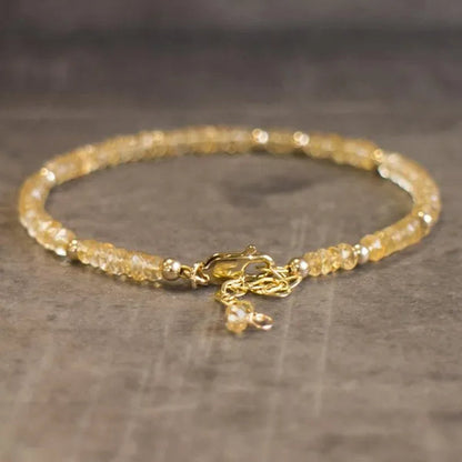 Citrine Bracelet Sterling Silver or Gold Filled, Natural Citrine Jewelry, Gemstone Bracelet
