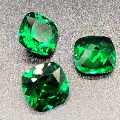 Emerald Natural AAAA 9.0Mm Colombia Emerald Corundum Spinel Square Shapes 5.70 Carats Jewelry Diy Green Gem AAAAA