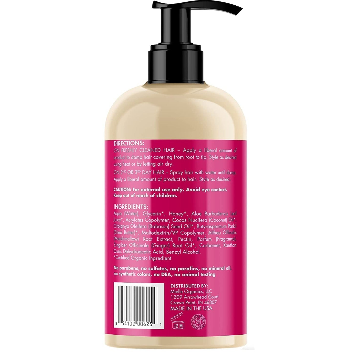 Honey & Ginger Styling Gel for Enhanced Curl Definition and Moisture Retaining with Aloe for Dry, Curly, Thick, and Frizzy Hair, Non-Sticky, 13 Ounces