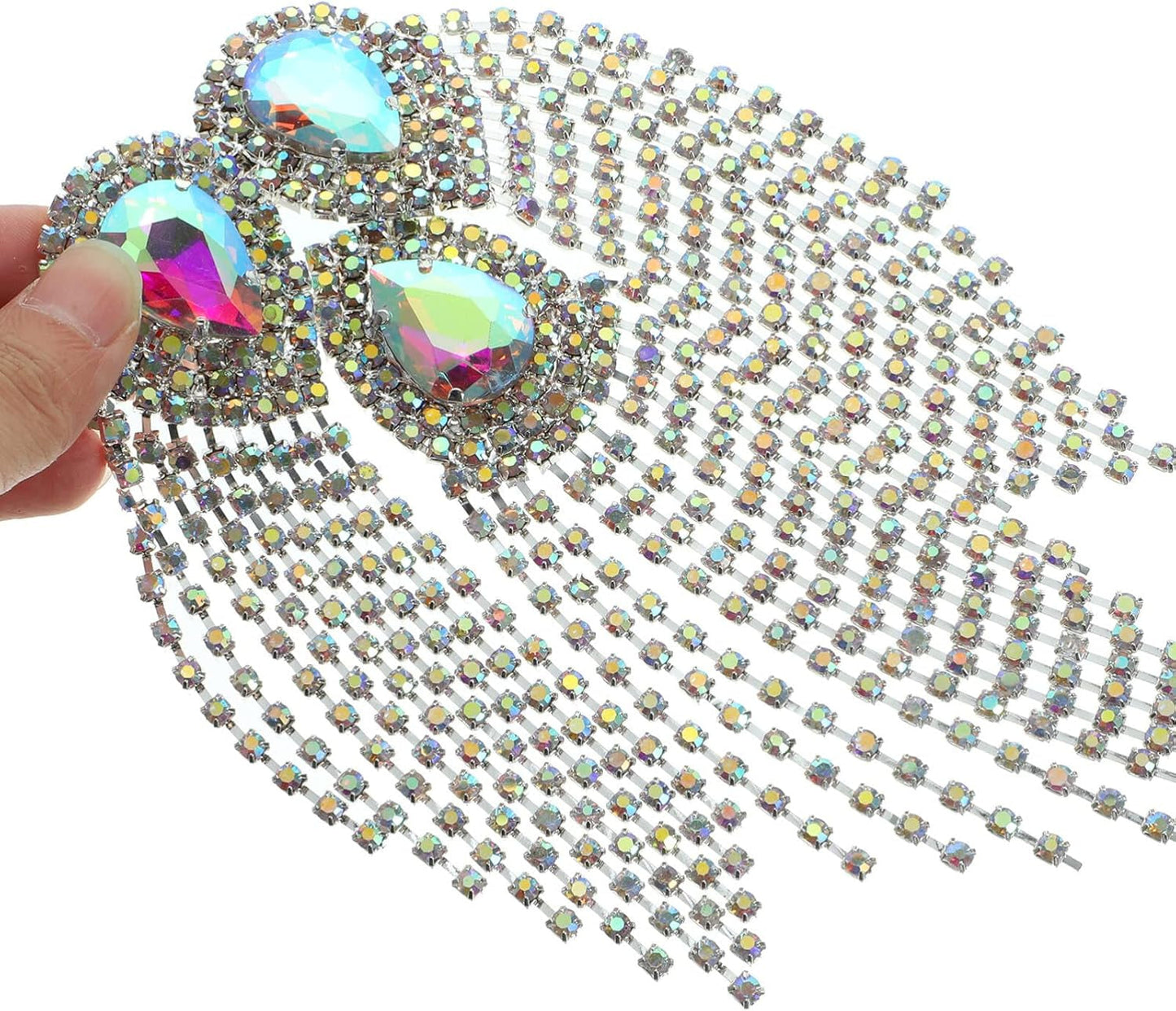 Water Drop Tassel Diamond Flower Rhinestone Brooch Suit Accessories Rhinestone Accessories Shoes Applique Decorative Patch Coat Patches Decor Diamond Buckle Alloy Rhinestones