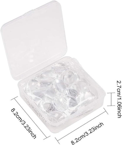 60Pcs Bezel Pendant Blanks Settings - 30Pcs Oval Pendant Trays Photo Charms with 30Pcs Glass Cabochons for Mom Bouquet Bridal Wedding Brides Graduation Charm Jewelry Making, 25X18Mm