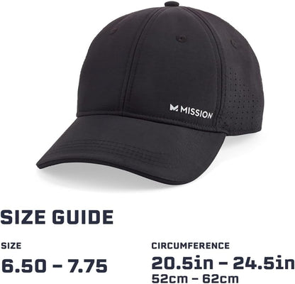 Cooling Vented Performance Hat Unisex One Size Cap for Workouts, Golf & Running, Sweat & Water Activated Technology