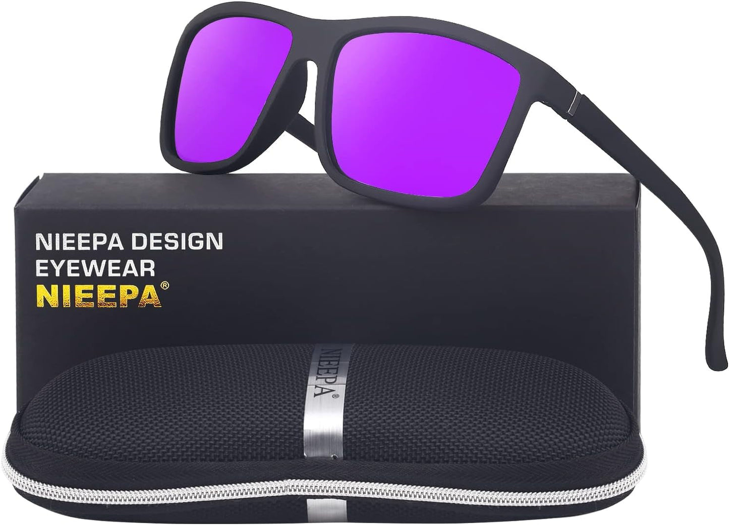 Men'S Sports Polarized Sunglasses Square Frame Glasses NP1007