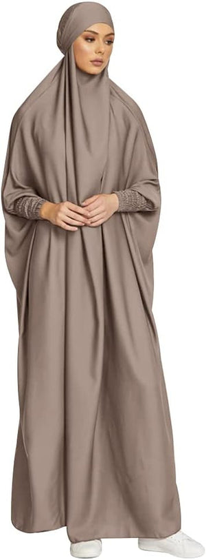 Muslim Dress for Women, Prayer Robes Plain Loose Islamic Middle East Dubai Turkish Max Kaftan Full Length Hijab Dress