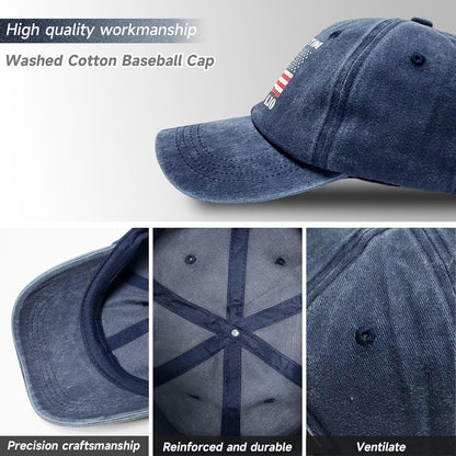 Vintage Baseball Cap Dad Hat,Old Man in Hat for Men Women,American Flag Washed Cotton Sun Hats. (Cotton, Khaki)