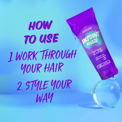 Instant Freeze Sculpting Hair Gel, Maximum Hold, No Flaking, Long-Lasting, with Jojoba Oil, Sea Kelp, Australian Aloe, Frizz Control, Citrus Floral Scent, 7 Fl Oz Triple Pack