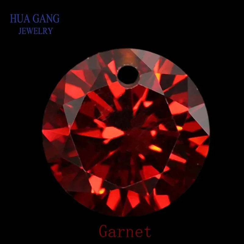 9Mm 50Pcs Single Hole Beads Cubic Zirconia Stones AAAAA Cubic Zirconia Stone Loose DIY Jewelry Beads Zircon with Holes CZ