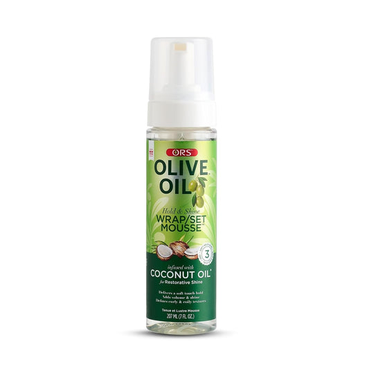 Olive Oil Hold & Shine Wrap/Set Mousse - WORLD TIME VISITS