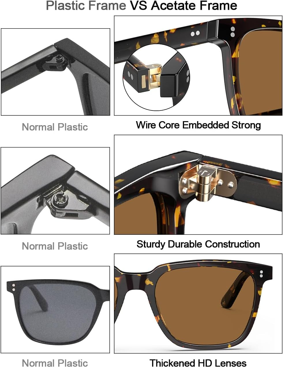 Acetate Polarized Sunglasses for Women Small Face - Antiglare UV400 Protection CA5354