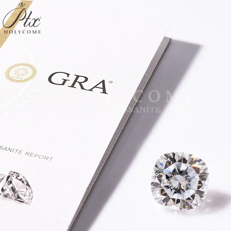 Best Loose Gemstones Moissanite Diamond Excellent Crushed Ice Cushion Cut Dark Vivid Blue Color Stone For Jewelry Diamond Ring