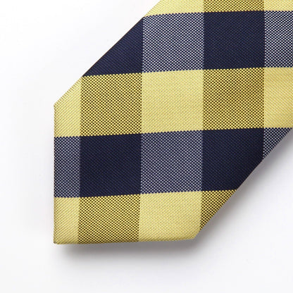 Ties for Men Formal Business Plaid Checked Mens Ties and Pocket Square Set Classic Wedding Necktie Handkerchief