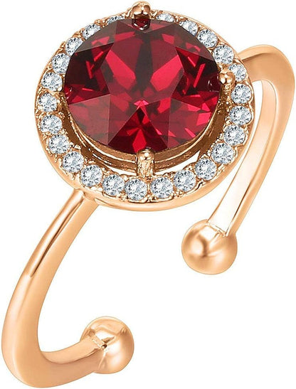 14K Gold Plated Crystal Birthstone Rings | Rings for Women