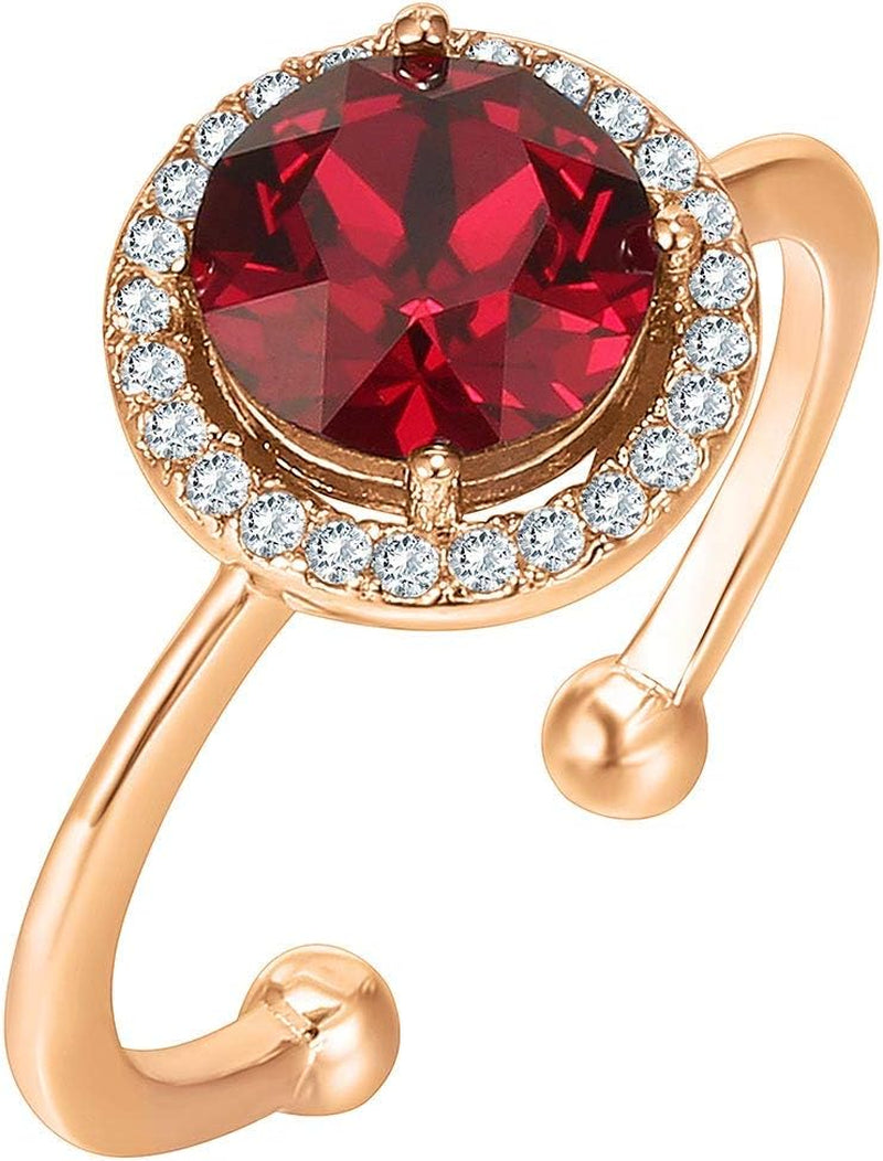 14K Gold Plated Crystal Birthstone Rings | Rings for Women