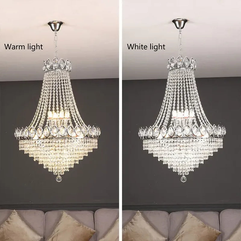 French Empire Crystal Chandelier LED Ceiling Lamp Ceiling Lighting Lamp Palace Villa