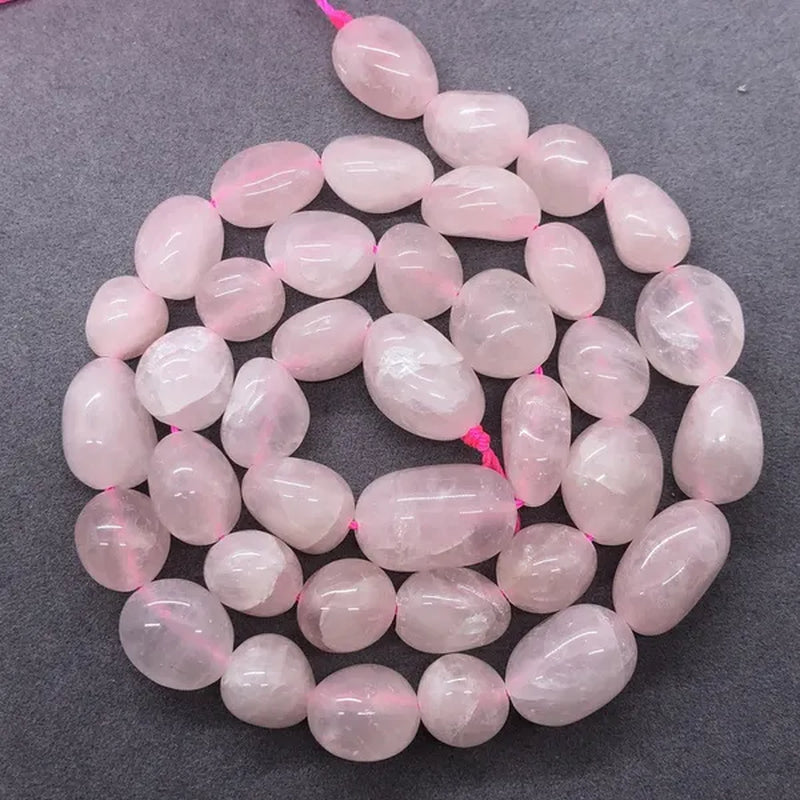 Rose Quartz Beads Natural Loose Stone Semi Precious Irregular Conformal Gem